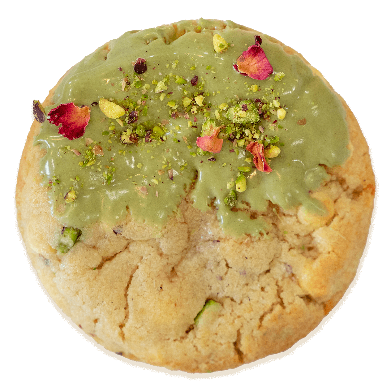 Gourmet Pistachio chunky cookie, freshly baked by Butterfield Cookies, Sydney's best cookie shop.