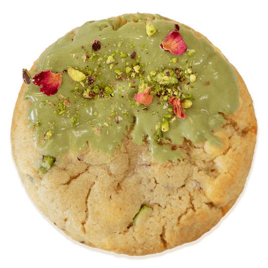 Gourmet Pistachio chunky cookie, freshly baked by Butterfield Cookies, Sydney's best cookie shop.